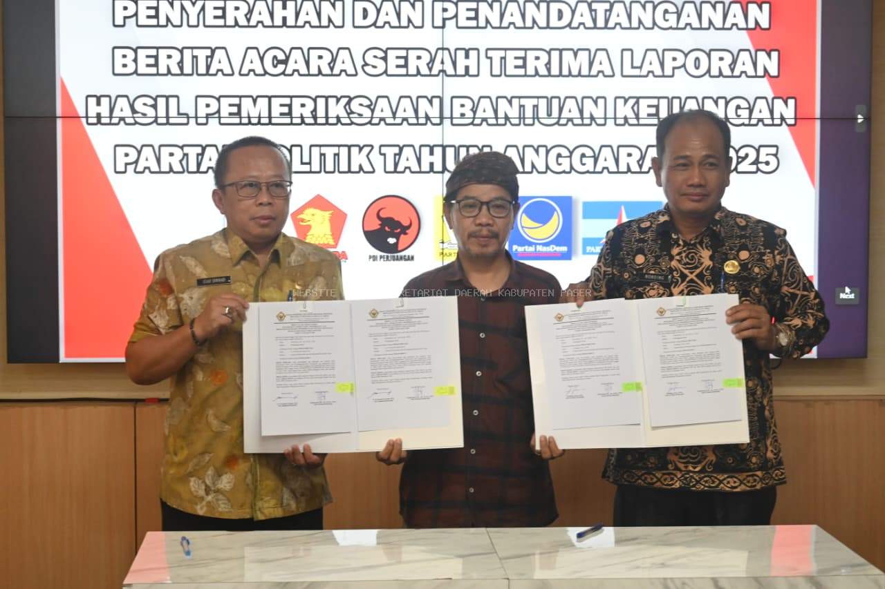 BPK Serahkan LHP Bantuan Keuangan Parpol 2025, Seluruh Partai di Paser Dinyatakan Tertib Administrasi