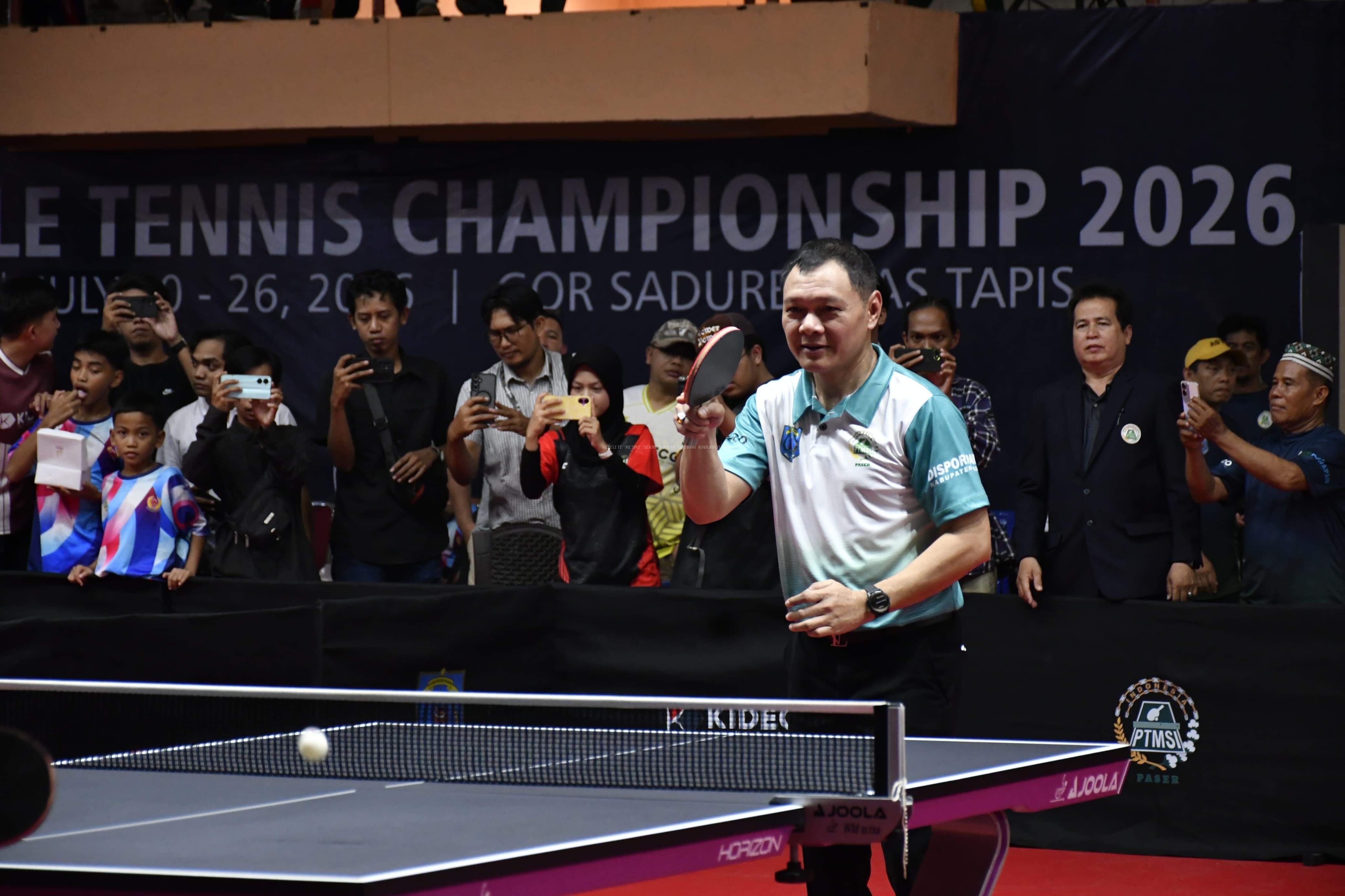 Bupati Paser Tampil di Paser Internasional Table Tennis Championship 2026