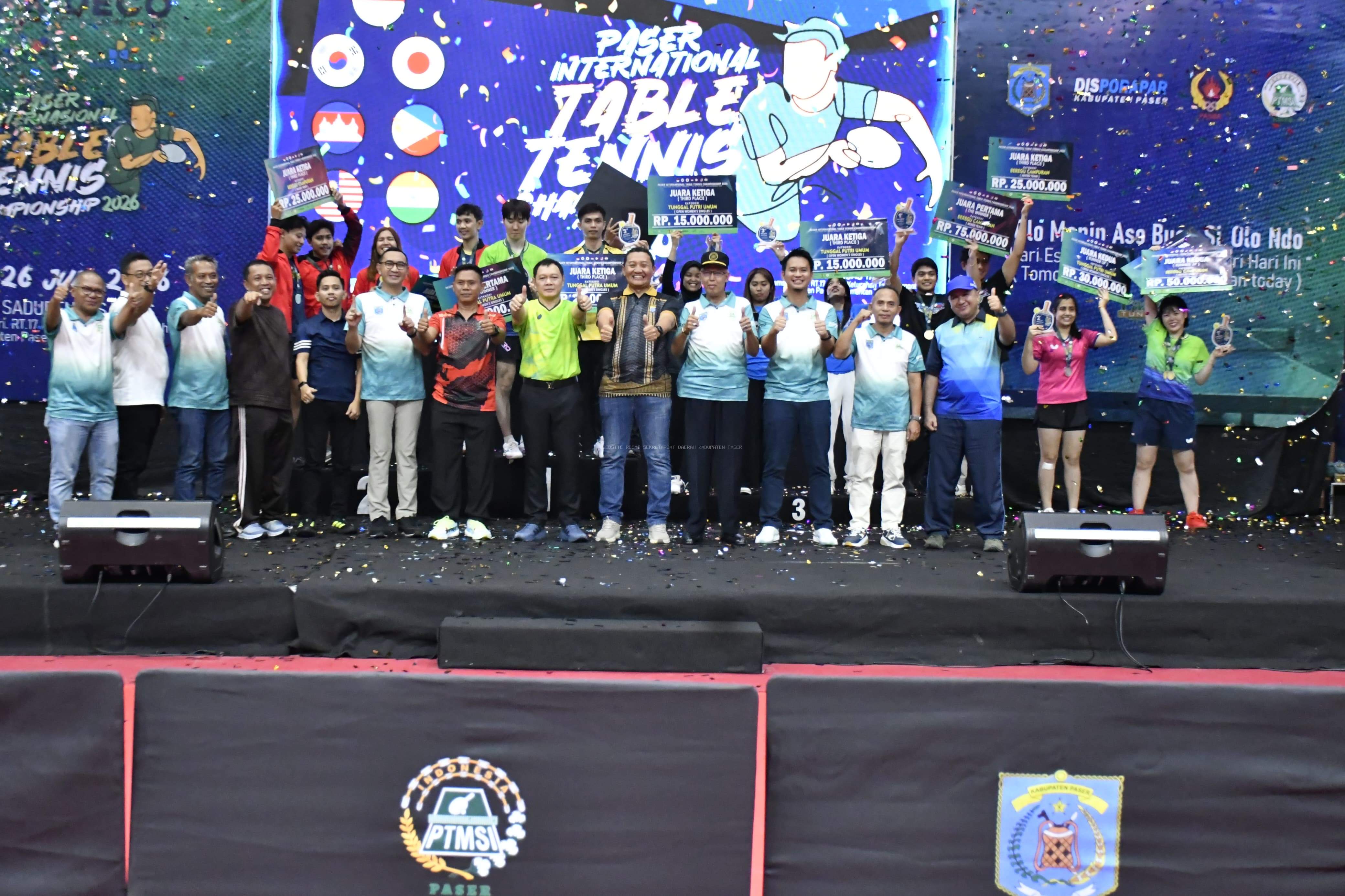 Paser Sukses Gelar Turnamen Tenis Meja Internasional 2026, Negara Kuat Jepang dan Korea Hadir Menambah Bobot Persaingan Raih Juara