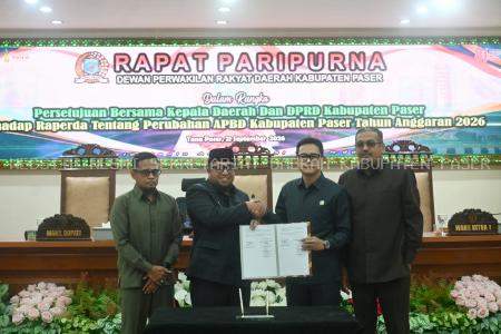 Pemkab Paser dan DPRD Sepakati Raperda P-ABPD Tahun 2026